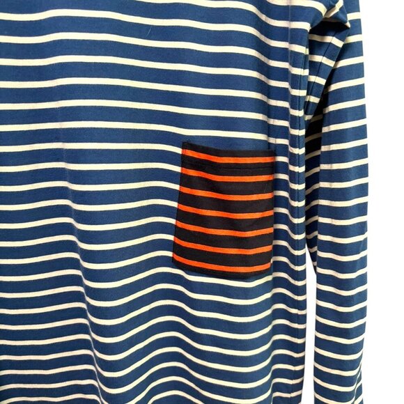 CHINTI and PARKER London Organic Cotton NWOT Striped Top Size L Blue Cream Red - Picture 2 of 7
